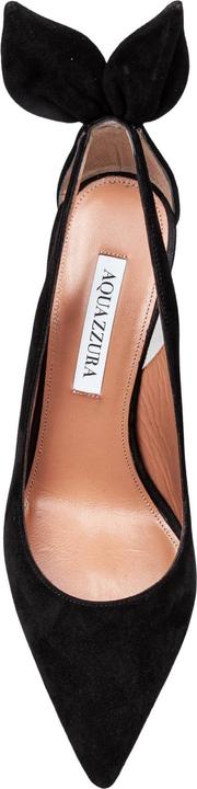 Produktbild Aquazzura bow tie pump 85 in black suede (38)