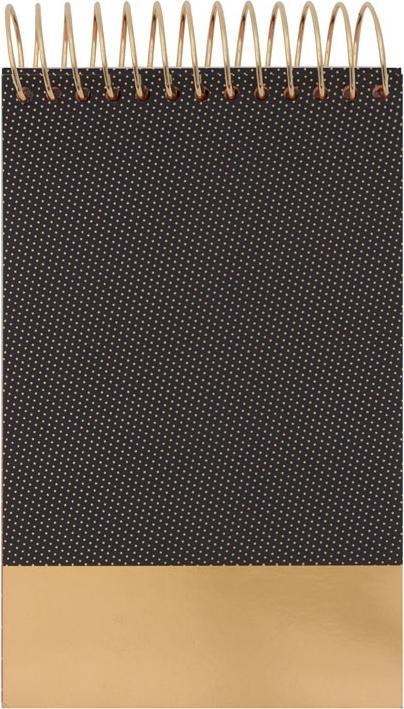 Produktbild Artebene Haftnotizen Notizblock mit Punkten in schwarz/gold (Kariert, Weicher Einband)
