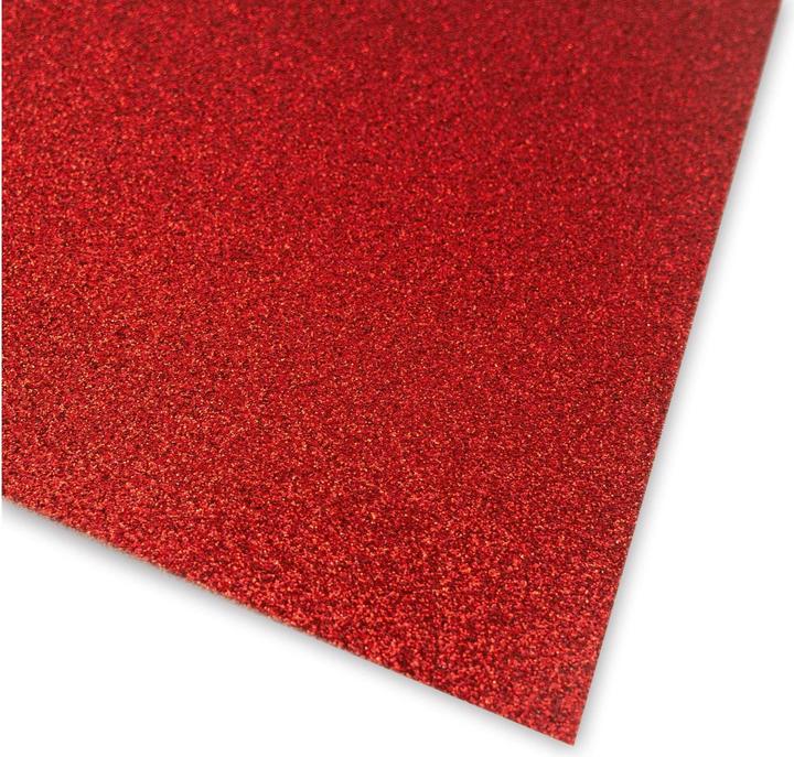 Immagine prodotto Ursus Cartoncino glitterato A4, 300 gm2, 10 fogli, rosso (330 g/m², 10 x)