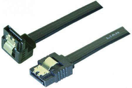 Immagine prodotto Exertis Connect Cavo SATA III, 6 Gbit/s, 7pin SATA maschio / 7pin SATA femmina, angolato, con blocco, circa 0,75 m z