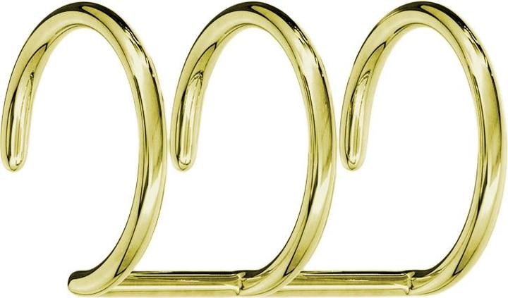 Actual product image Star Piercing Fake Ear Cuff vergoldet mit 3 Ringen mit Titanium Schicht (316L surgical steel with titanium layer)