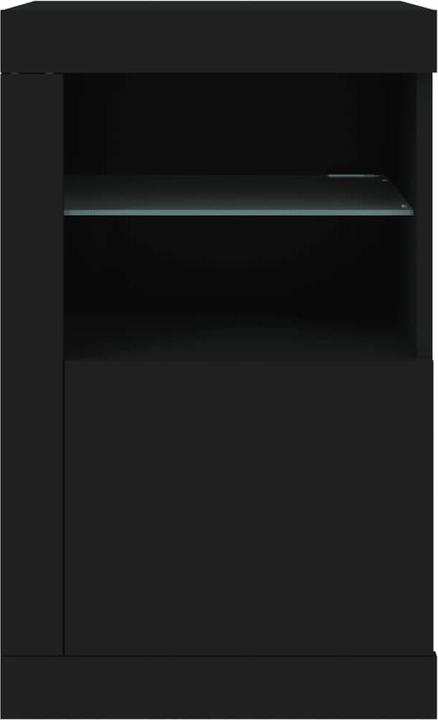 Produktbild VidaXL Beistellschrank mit LED-Leuchten Schwarz (41 x 37 x 67 cm)