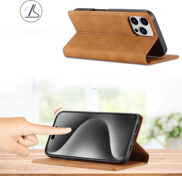 Actual product image LC.Imeeke iPhone 16 Pro Max - Flip Case Vintage (Apple iPhone 16 Pro Max)