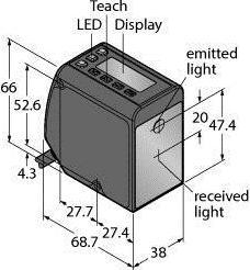 Image du produit Turck Système de mesure laser à capteur optique LTF12UC2LD (Capteur)