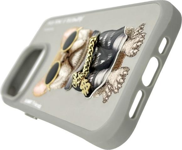 Actual product image Nimmy case iPhone 15 Pro Max 6.7" gray Glasses Cool Dog (Apple iPhone 15 Pro Max)
