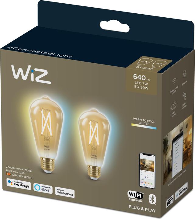 Produktbild WiZ Amber (E27, 7 W, 640 lm, 2 x, E)