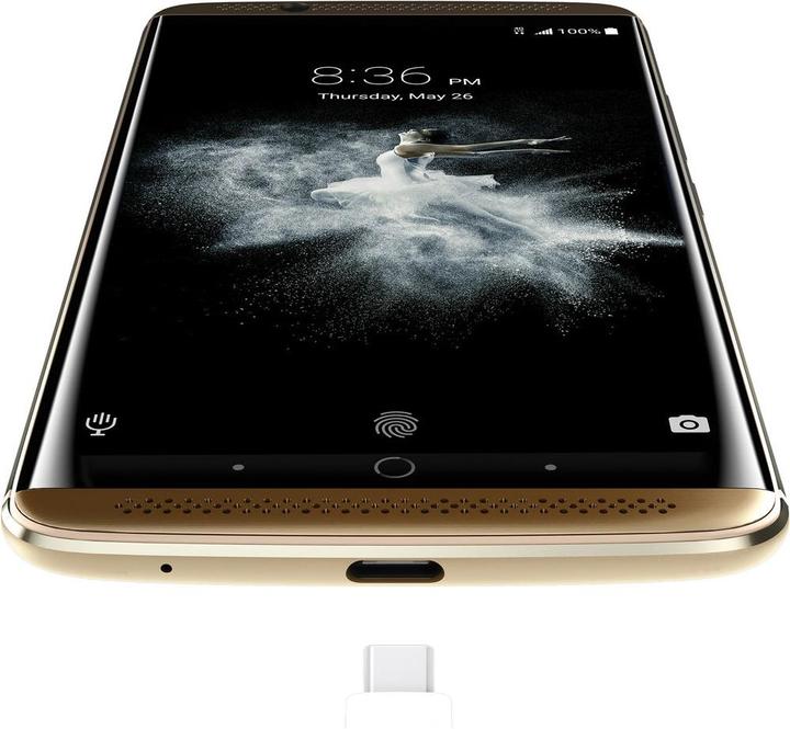 Produktbild ZTE Axon 7 (64 GB, Ion Gold, 5.50", Hybrid Dual SIM, 20 Mpx, 4G)