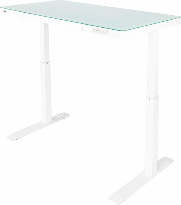 Immagine prodotto Seville Classics Tavolo alto Airlift 1,2 x 0,6 m, bianco, profondità