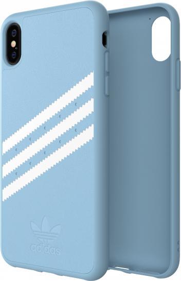Immagine prodotto adidas Custodia modellata in PU scamosciata blu chiaro/bianco (Apple iPhone XS Max)
