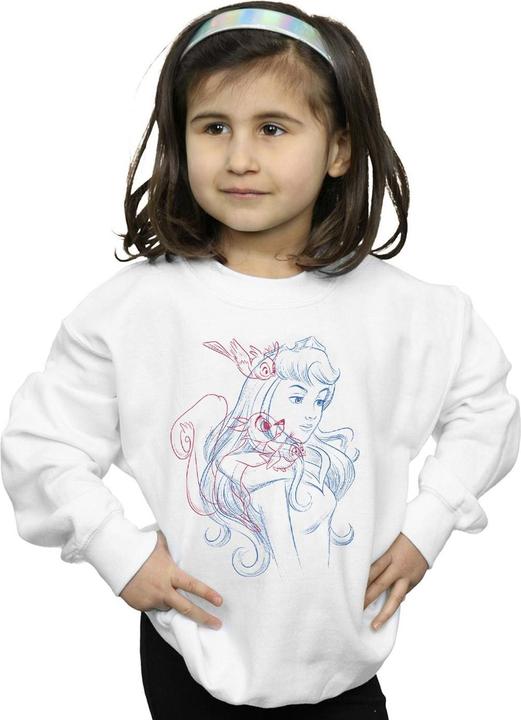 Produktbild Disney Aurora Animals Sketch Sweatshirt Mädchen (140, 146)