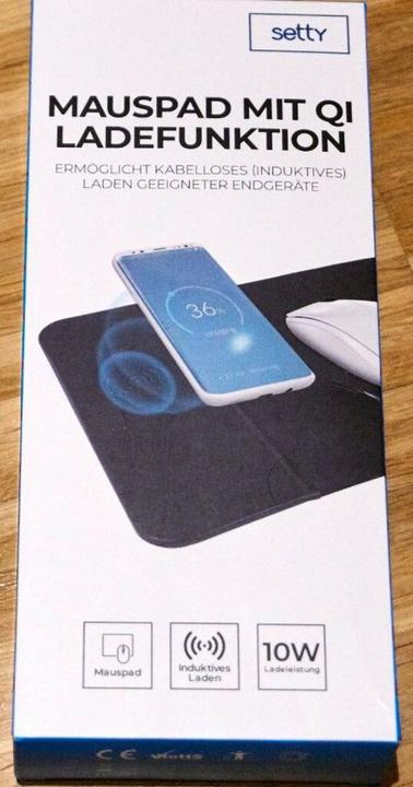 Produktbild Setty Mauspad mit Qi Ladefunktion