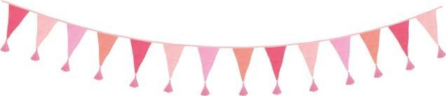 TALKING TABLES Wimpel-Girlande Bunting in Rosa von