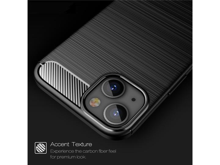 Actual product image Screenguard Carbon Brushed Soft TPU Case (Apple iPhone 13)