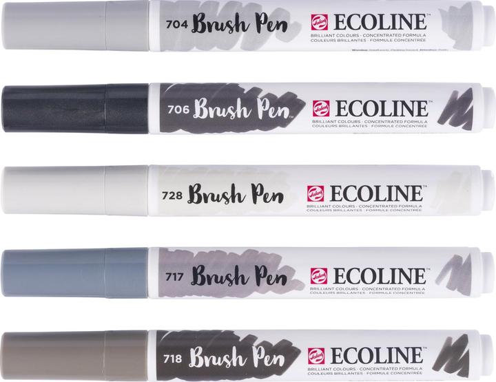 Actual product image Talens Ecoline Brush Pen (Multicoloured, White, 5 x)
