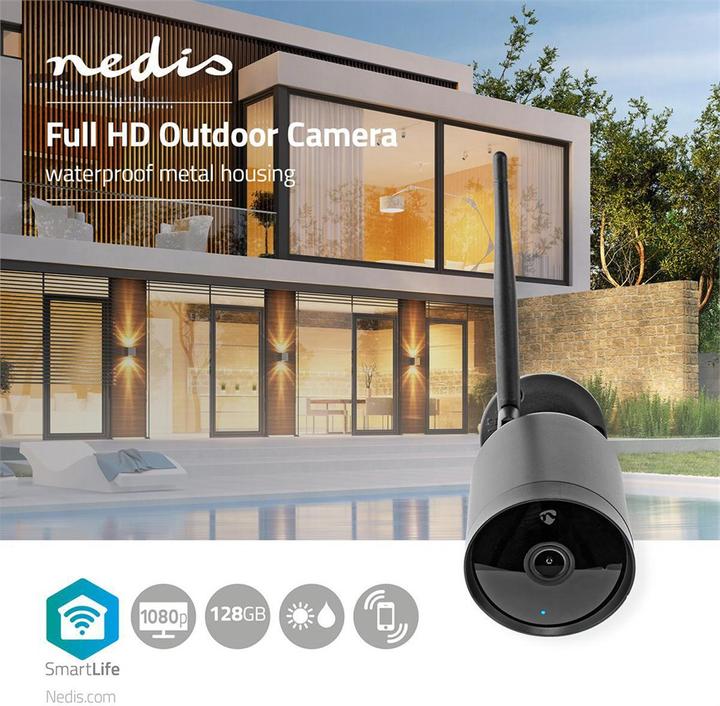 Actual product image Nedis WLAN Smart IP Camera WIFICO40CBK (1920 x 1080 Pixels)