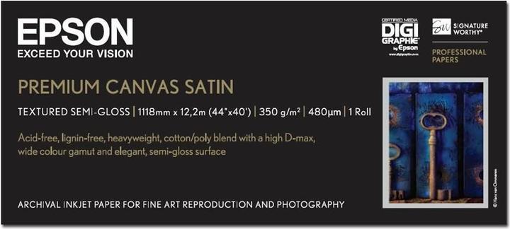 Epson Premium Canvas Satin 350 g 111.8 cm x 12.2 m S041848 (350000 g/m², 1220 cm, 111.80 cm)