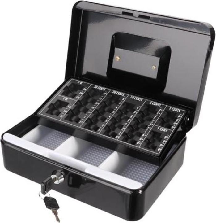 Actual product image Velleman CASH BOX - WITH EURO COIN TRAY - 18 x 25 x 9 cm