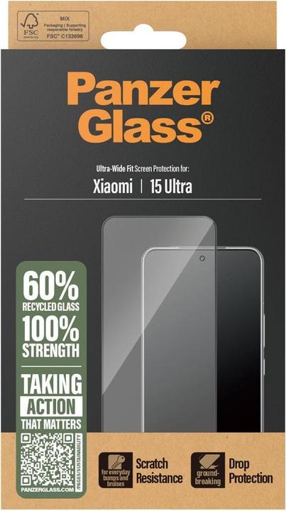 Actual product image PanzerGlass Screen Protector Xiaomi 15 Ultra | Ultra-Wide Fit (1 Piece, Xiaomi 15 Ultra)