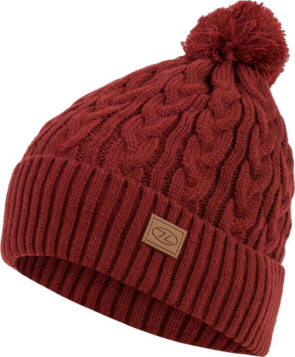 Actual product image Highlander Beira Lined Bobble Hat - Dark Red