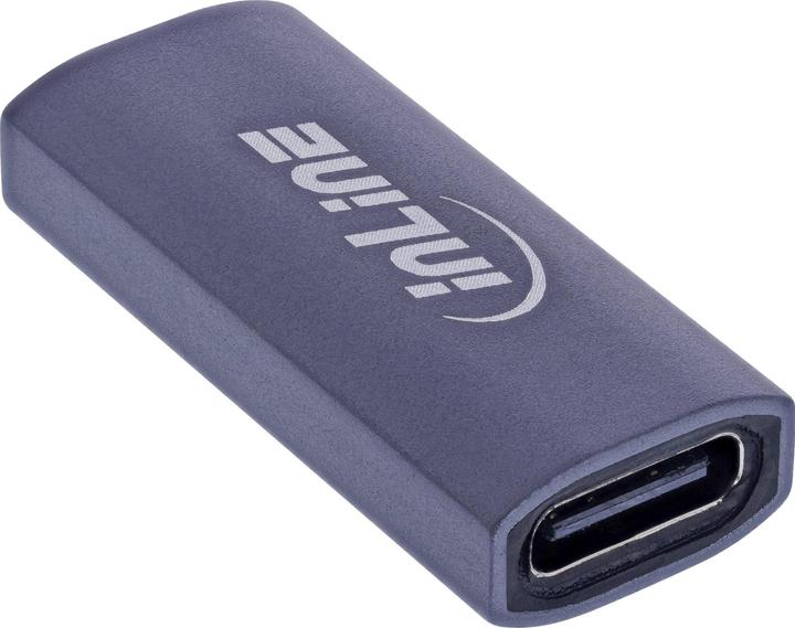 Produktbild InLine USB4 Adapter, USB-C Stecker/Buchse, Aluminium, grau (USB Typ-C)