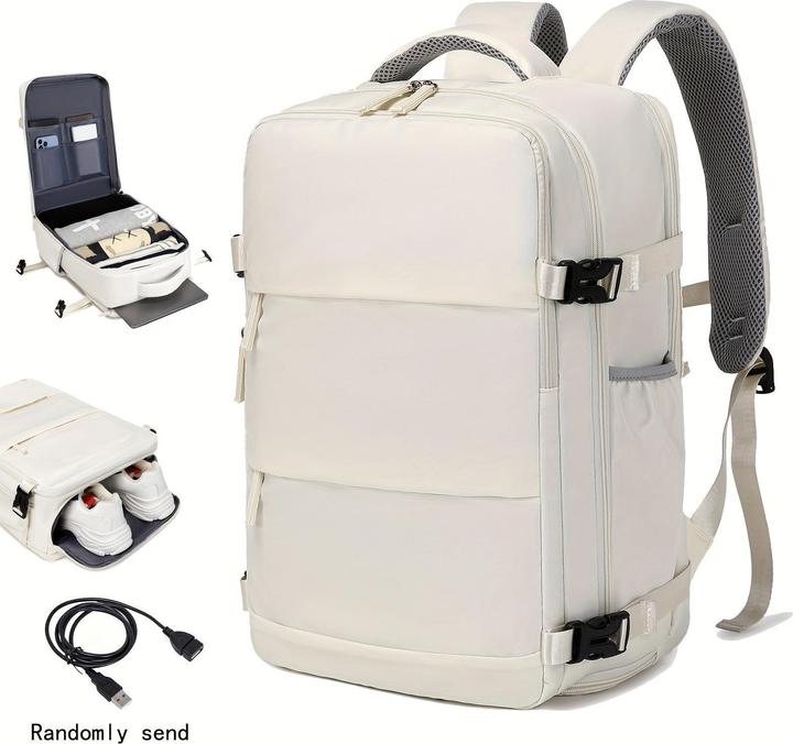 Image du produit Only-Bags.Store Sac à dos de voyage avec compartiment à chaussures, sacoche extensible, sac d'école pour ordinateur