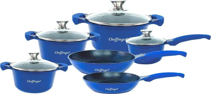 Produktbild JTI Töpfe, Bratpfannen und Stielkasserolle - Blau - 6-tlg (Stielkasserolle, Edelstahl)