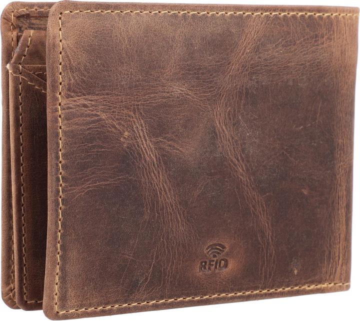 Produktbild Greenburry Vintage Geldbörse RFID Schutz Leder 12 cm