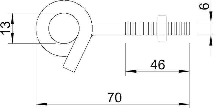 Actual product image OBO Bettermann OBO Ceiling hook M6x70 948 TG6 (1 Screws per piece)