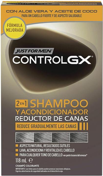 Just For Men CONTROL GX champú reductor de canas con acondicionador 118 ml (118 ml, Flüssiges Shampoo)