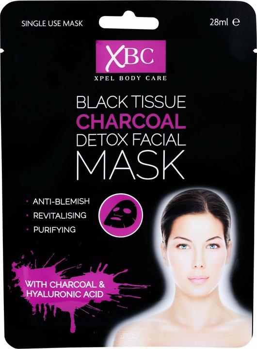 Xpel Body Care Black Tissue Charcoal Detox Facial Mask (28 ml)
