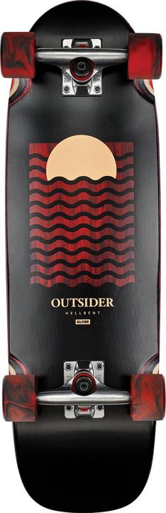 Actual product image Globe Skateboard Outsider 27" - Hellbent/Red - Complete 2023 (27")