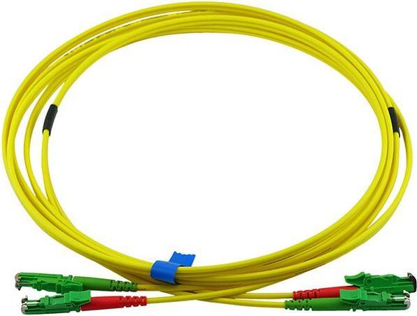 Actual product image BlueOptics Duplex fibre optic patch cable E2000-APC/E2000-APC Singlemode 10 metres