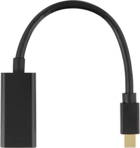 Produktbild Deltaco 00110024 video cable adapter Mini DisplayPort HDMI Black (Mini DP, HDMI, 20 cm)