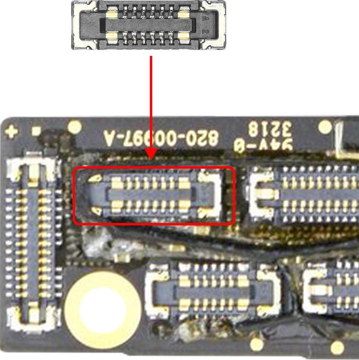 Actual product image Clappio Spare part FPC connector power button (iPhone XS Max)