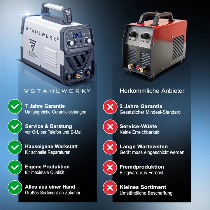 Produktbild Stahlwerk Schweissgerät DC WIG 200 ST IGBT mit 200 Ampere und MMA E-Hand
