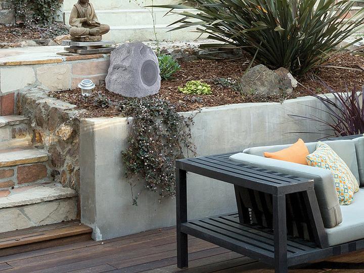 Image du produit Auvisio Enceintes de jardin et d'extérieur en design de pierre (6 h, Fonctionnement sur batterie)