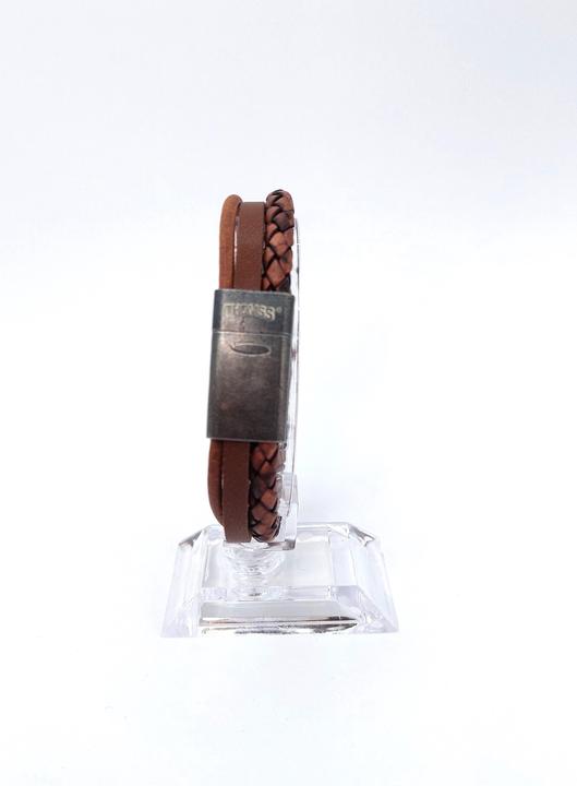 Produktbild Thomss Lederarmband No.20 Unisex Leder Hellbraun & Edelstahlverschluss Matt Umfang 23cm (23 cm, Edelstahl, 100% Leder)