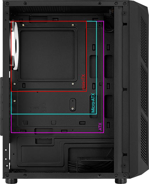 Produktbild AeroCool Prime (ATX, Mini-ITX, Mini-ATX, Micro-ITX)