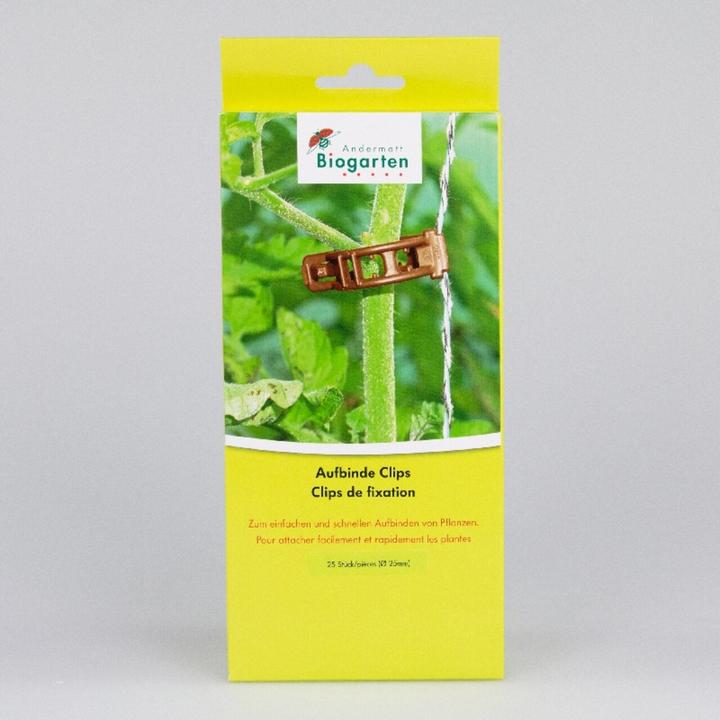 Produktbild Andermatt Biogarten Aufbinde-Clips braun 25 Stück, 25 mm Durchmesser (2.50 cm, 0.25 cm)