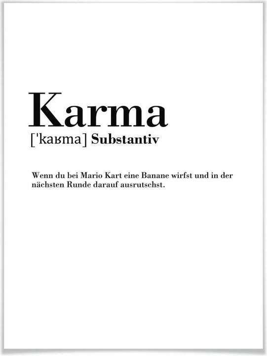 Produktbild Trenddeko Grammatik Karma (40 x 50 cm)