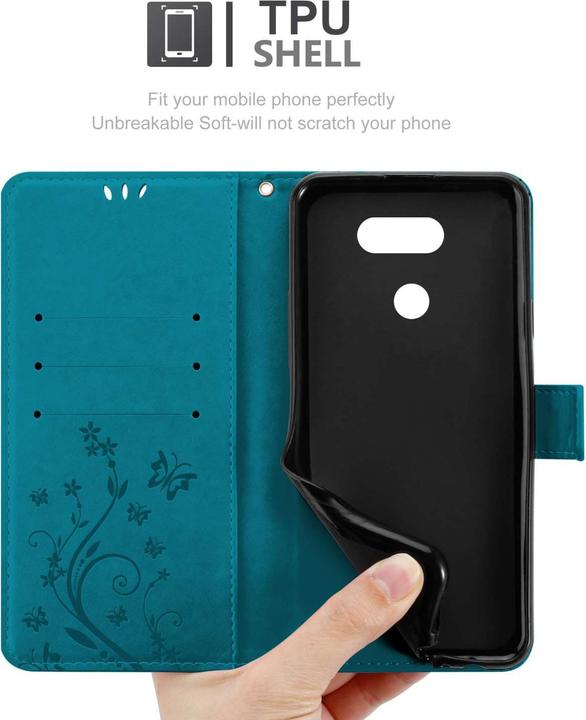 Produktbild Cadorabo Hülle für LG K40S mit Blumen Muster (Xiaomi Redmi K40s, LG K40s)