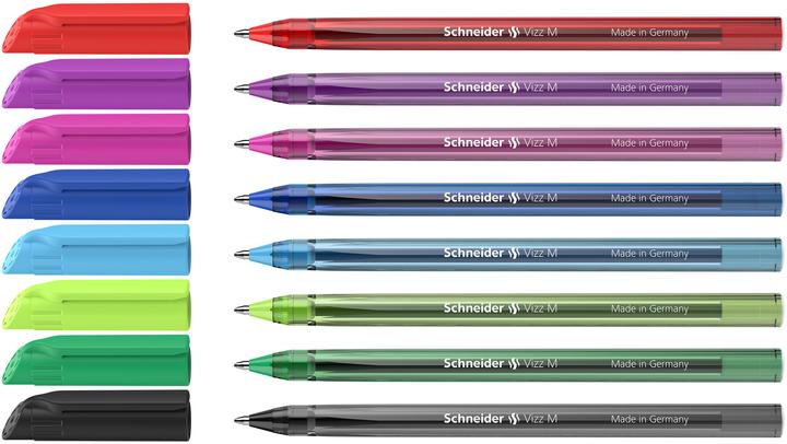 Schneider Kugelschreiber Vizz 8 Farben im Etui (farbsortiert, 8 x)