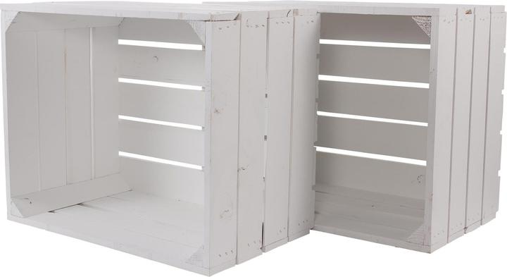 Image du produit Holz Zollhaus Harasse en bois Vintage Blanc 40 x 50 cm (50 x 40 x 30 cm, 60 l)