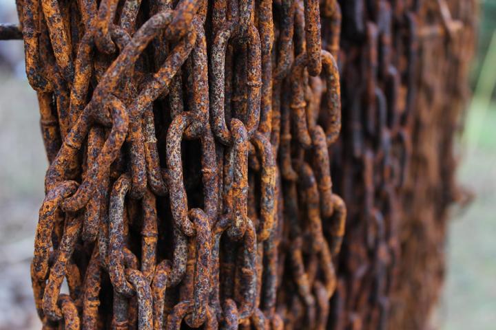 Actual product image Vitaliano Steel chain, rusted 5mm, sold by the metre, 30 metres (30 m)