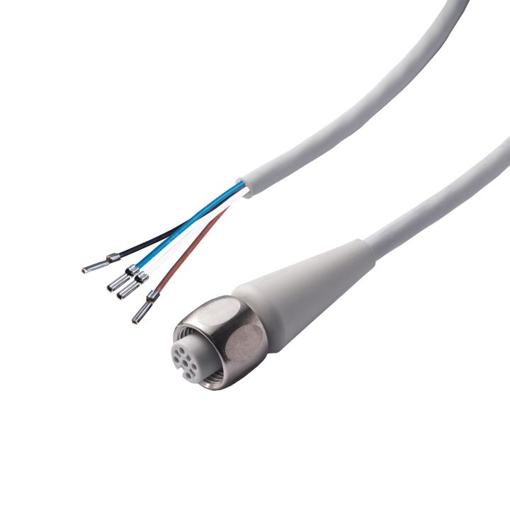 Image du produit Led2work LED2 201100-04 Câble de capteur 4 pôles TPE 5m gris, joint EPDM, raccord V4A Bu