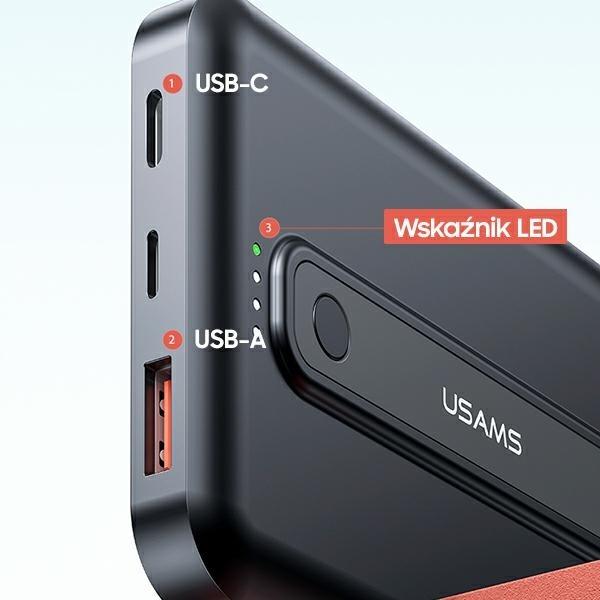 Actual product image Usams Magnetic Wireless Fast Charging Power Bank (10000 mAh, 22.50 W, 15 Wh)