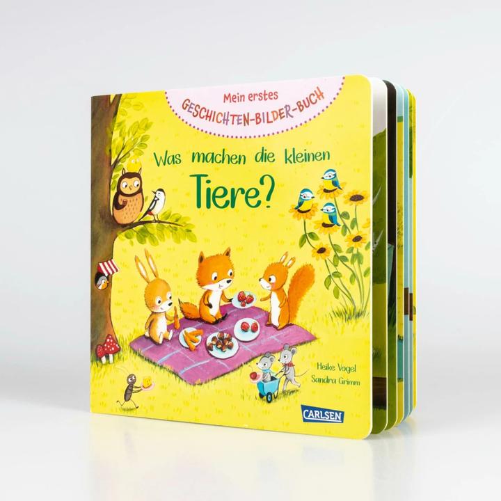 Immagine prodotto La mia prima storia e il mio primo libro illustrato: Cosa fanno gli animaletti? (Tedesco)