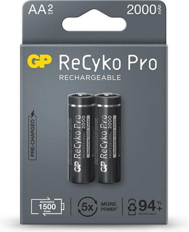 Actual product image GP Batteries Battery GP 2 x batteries aa/r6 GP recyko pro ni-mh 2000mah 210aahcb-5eb2 (2 pcs., AA, 2000 mAh)