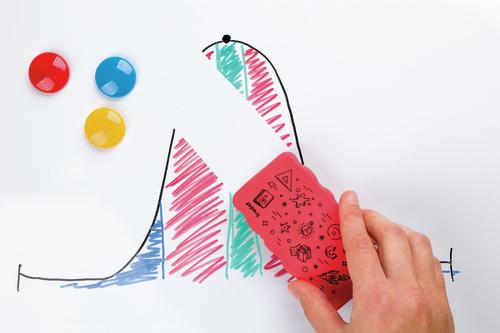 Produktbild Trodat Whiteboard Schwamm magnetisch rot