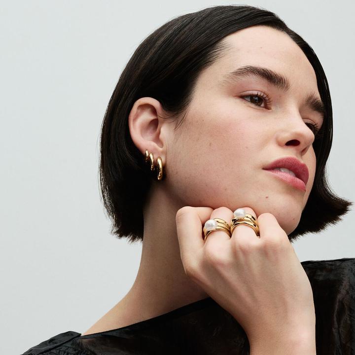 Image du produit Pandora Bague baroque traitée en perle de culture d'eau douce (54)